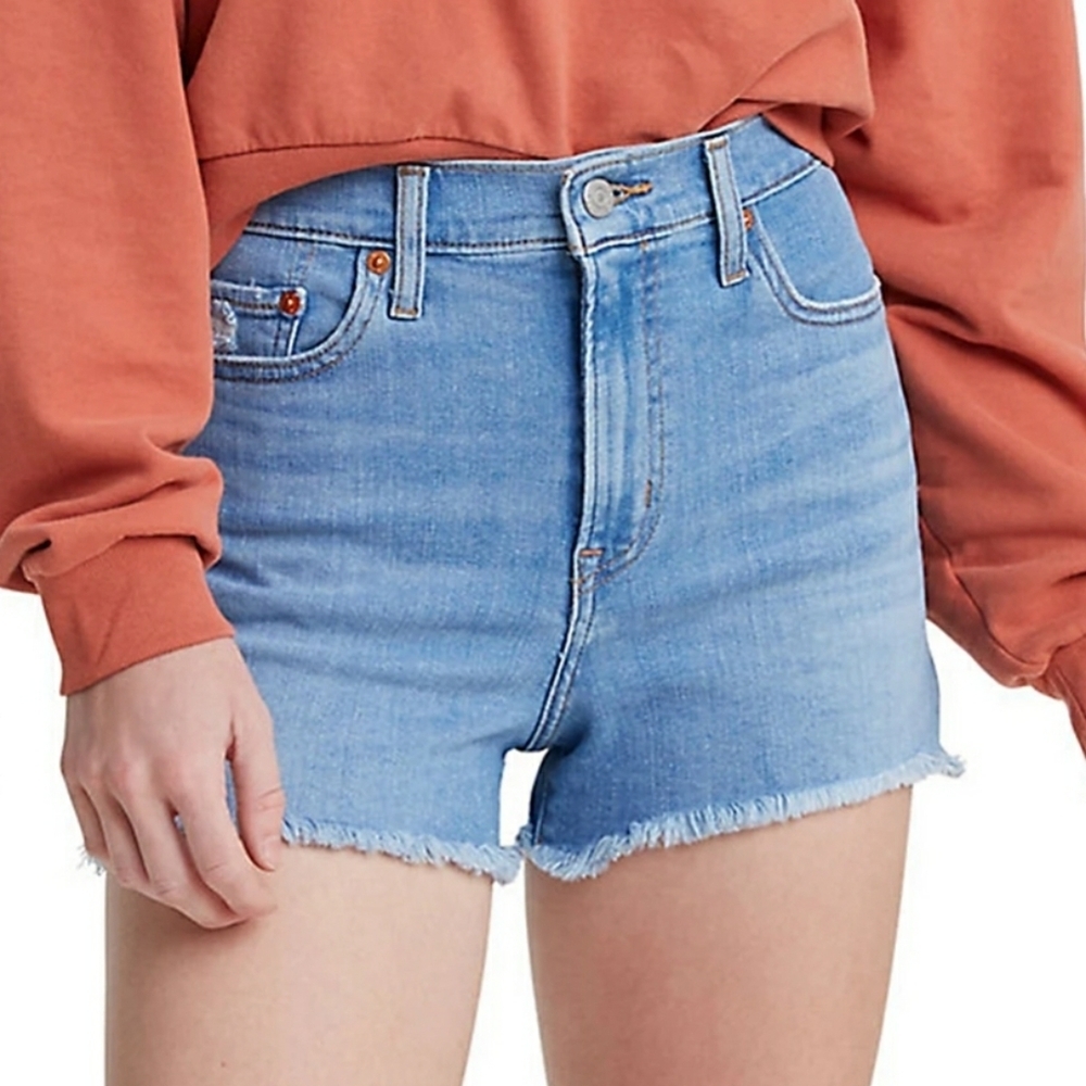 Women's Levi's® High Rise Frayed Hem Jean Shorts Size 32